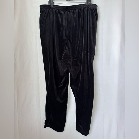 Diane Von Furstenberg Velvet Stretch Waist Pants Women’s Sz 3X Pull-On Black Vtg - Picture 3 of 6